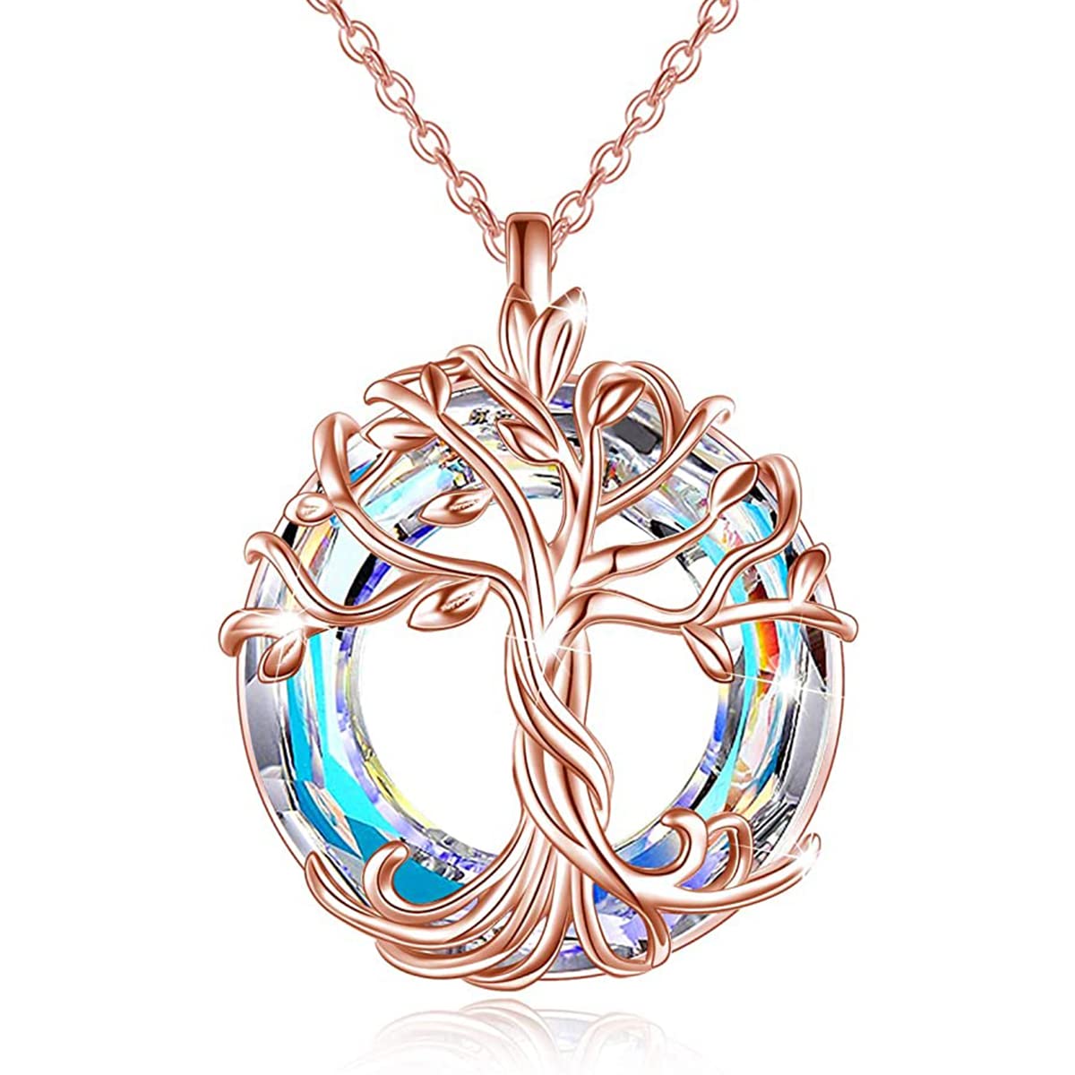 SANNIDHI Pendant for Women Stylish Tree of Life Alloy Electroplating Necklace for Women & Girls Fashion Neck Locket Chain Pendant for Women & Girls Gift for Best Friend - Rose Gold SANNIDHI Pendant for Women Stylish Tree of Life Alloy Electroplating Necklace for Women & Girls Fashion Neck Locket Chain Pendant for Women & Girls Gift for Best Friend - Rose Gold